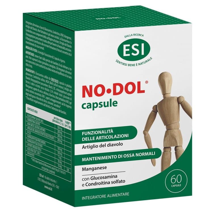 No Dol Integratore Articolazioni con Glucosamina Condroitin e Artiglio del Diavolo 60 Capsule - ESI