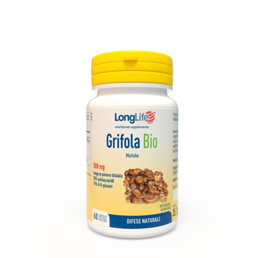 Grifola BIO Integratore Sistema Immunitario con Beta-Glucani 500mg 60 Capsule - Longlife