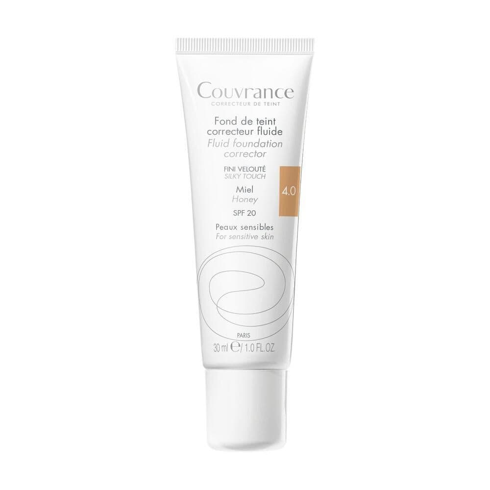 Avène Couvrance Fondotinta Correttore Fluido Tonalità 4.0 Miele SPF 20 per Pelli Sensibili 30ml - Avène