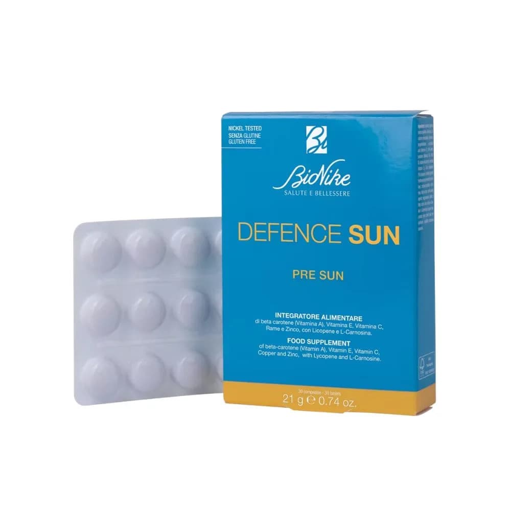 Defence Sun Pre Sun Integratore Antiossidante per Fotoprotezione Senza Glutine 30 Compresse - BioNike