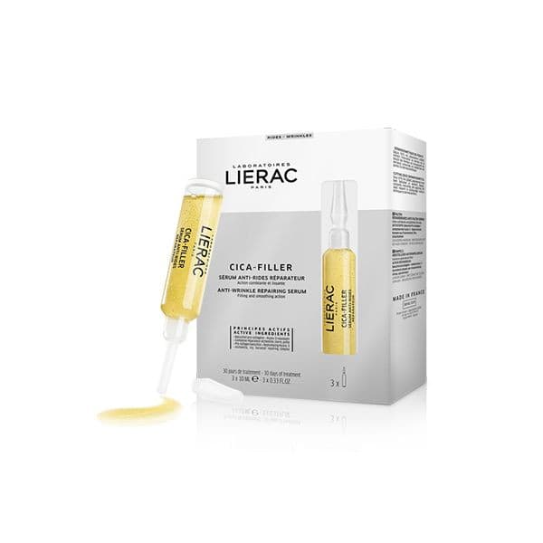 Lierac Cica-Filler Siero Antirughe Riparatore con Bakuchiol e Acido Ialuronico 3 Fiale x 10ml - Lierac