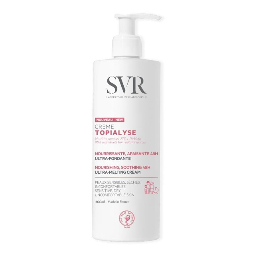 Topialyse Crema Emolliente Nutriente per Pelle Secca e Sensibile Viso e Corpo 400ml - SVR
