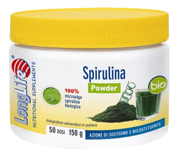 LongLife Spirulina Bio Integratore Ricostituente 50 Dosi