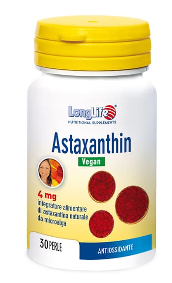 LongLife Astaxanthin Vegan Integratore Antiossidante 30 Perle