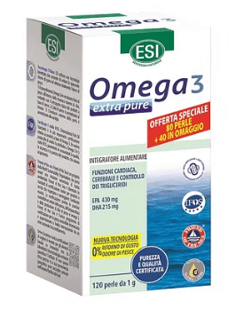 Esi Omega 3 Extra Pure 80 Perle + 40 Perle In Omaggio