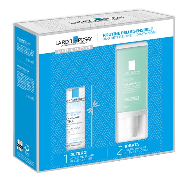 KIT La Roche Posay edizione limitata 1 ACQUA MICELLARE PELLE SENSIBILE 50 ml + 1 HYDRAPHASE HA CREMA LEGGERA 50 ml
