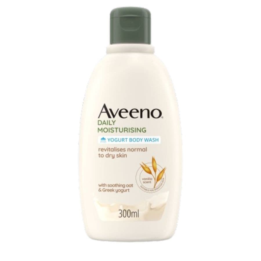 Aveeno Bagnodoccia Allo Yogurt - Idratante per pelle secca - Profumo Vaniglia e Avena - 300 ml