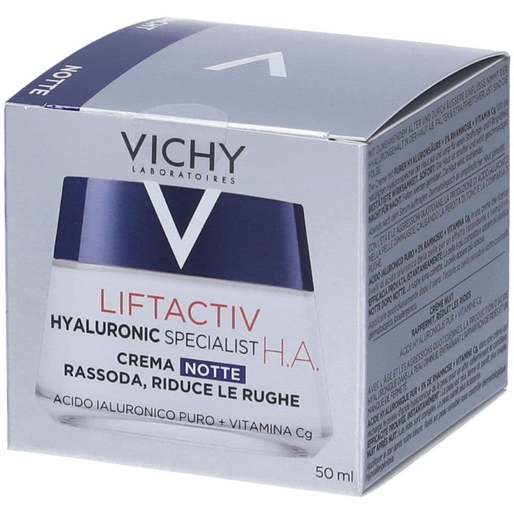 Vichy Liftactiv HA Crema Notte Rassodante - Crema viso antirughe da notte - 50 ml