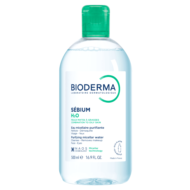 Bioderma Sebium H2O Acqua Micellare - Detergente struccante per pelle mista e grassa - 500 ml