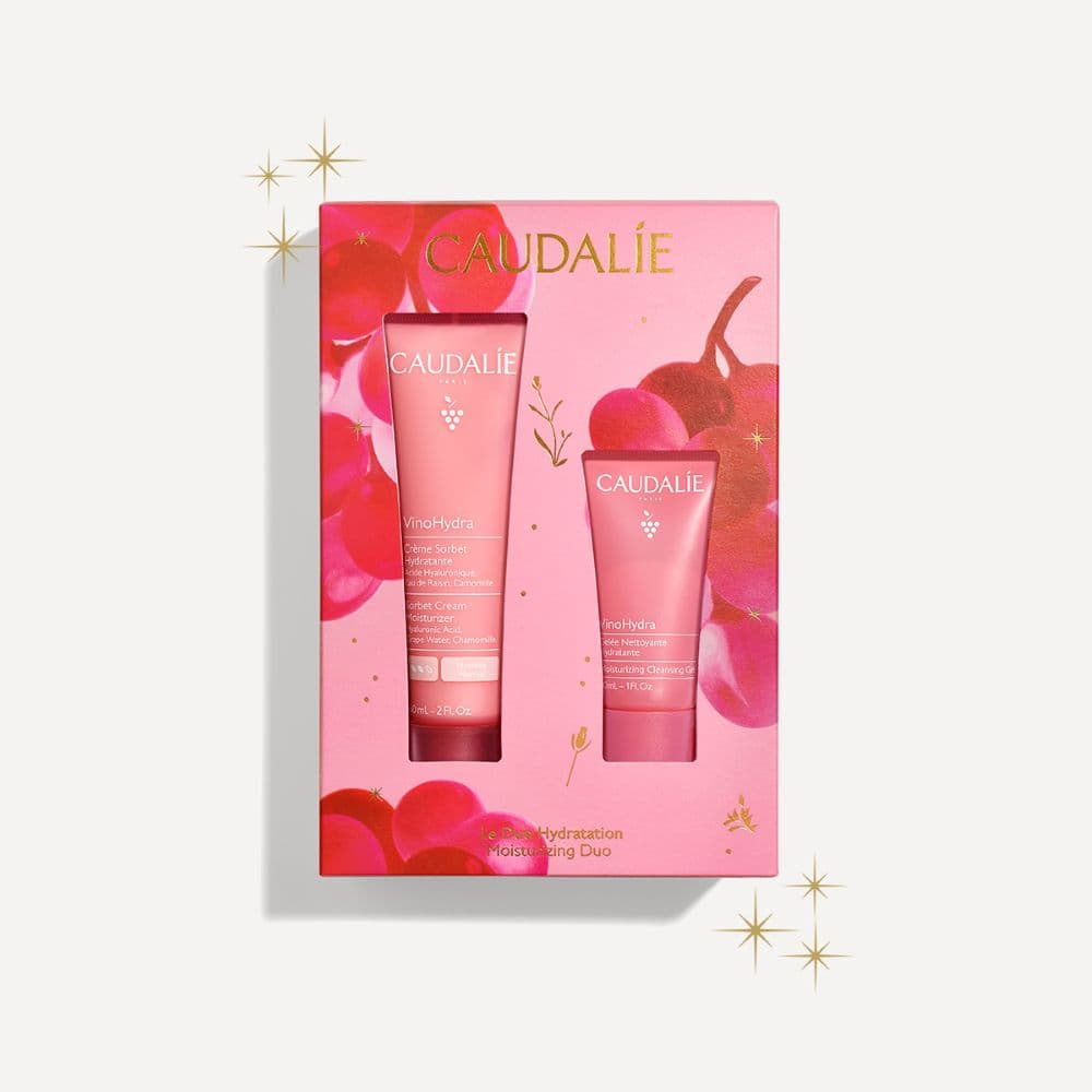 Caudalie Cofanetto di Natale 2025 Vinohydra Duo Idratazione - Crema sorbetto viso 60 ml + Gel detergente idratante 30 ml