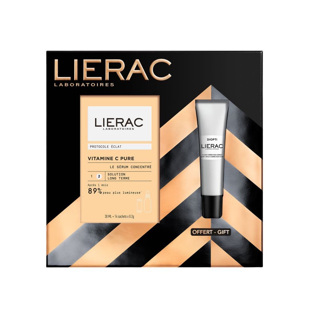 Lierac Cofanetto di Natale 2025 Vitamin C - Siero concentrato 30 ml + Fluido correzione occhiaie 15 ml