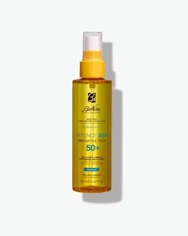Bionike Defence Sun Olio Spray SPF50+ - Spray solare invisibile per corpo e capelli - 150 ml
