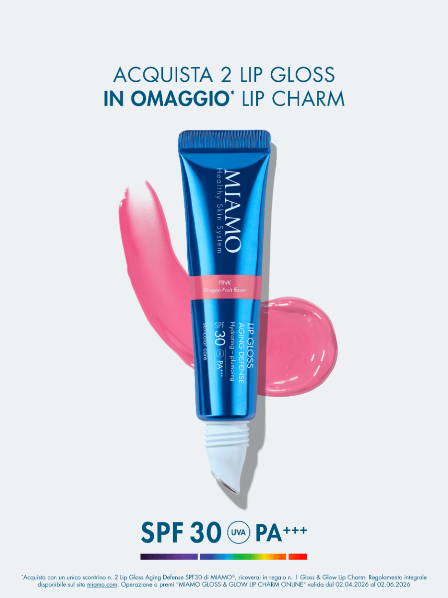 Miamo Lip Gloss Aging Defense SPF30 - Nuance Pink - Gloss idratante e volumizzante labbra - 15 ml