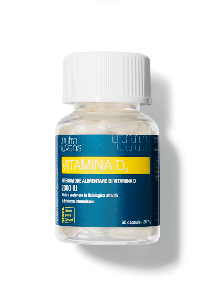 Miamo Nutraiuvens Vitamina D3 2000 UI - Integratore alimentare a base di vitamina D - 60 capsule