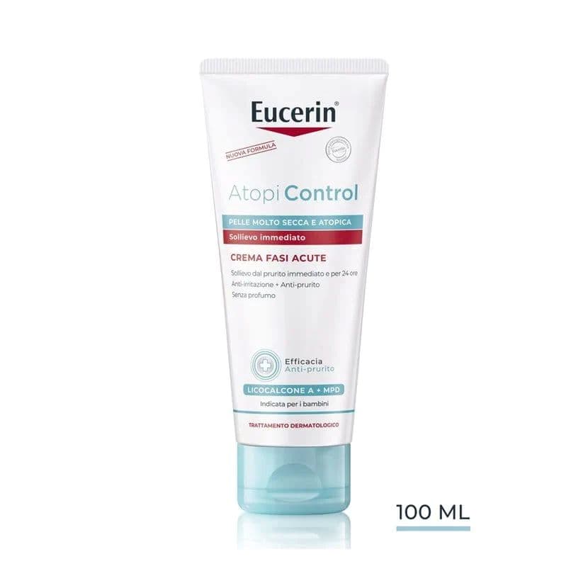 Eucerin Atopi Control Crema Fasi Acute - Trattamento intensivo per dermatite atopica ed eczema - 100 ml