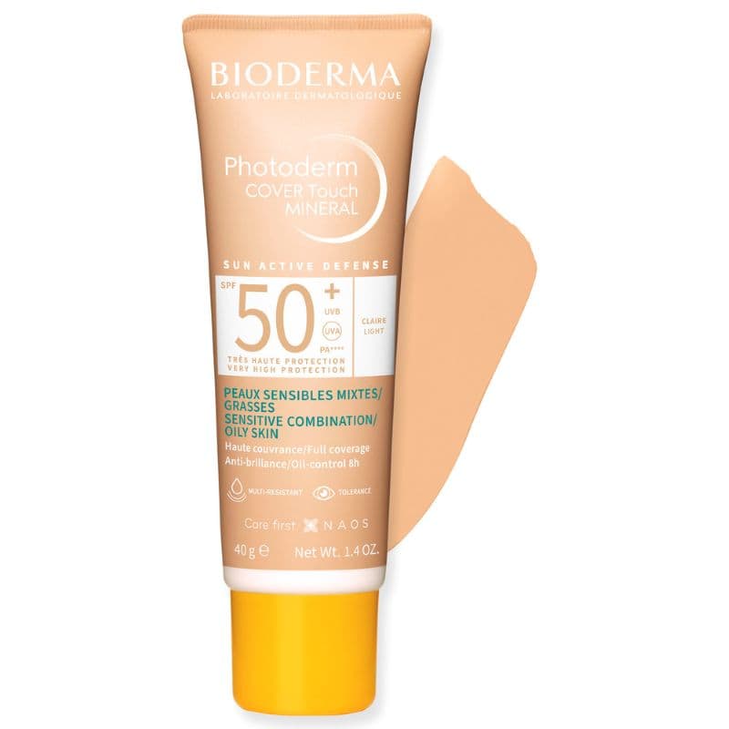 Bioderma Photoderm Cover Touch Mineral Claire SPF50+ - Protezione minerale per pelle mista, grassa e acneica - 40 ml