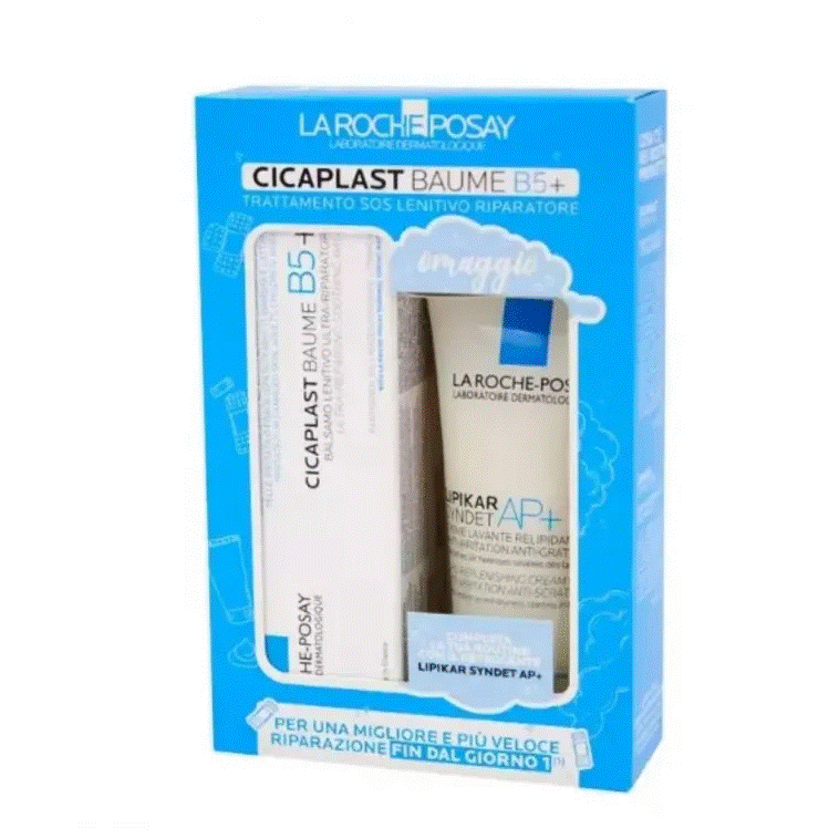 La Roche Posay Trattamento Bipack Sos Lenitivo Riparatore - Cicaplast Baume B5+ 100ml + Lipikar Syndet AP+ 100 ml