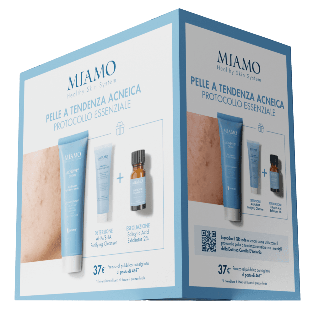 Miamo Kit Acnever Cream - Protocollo anti imperfezioni per pelle a tendenza acneica