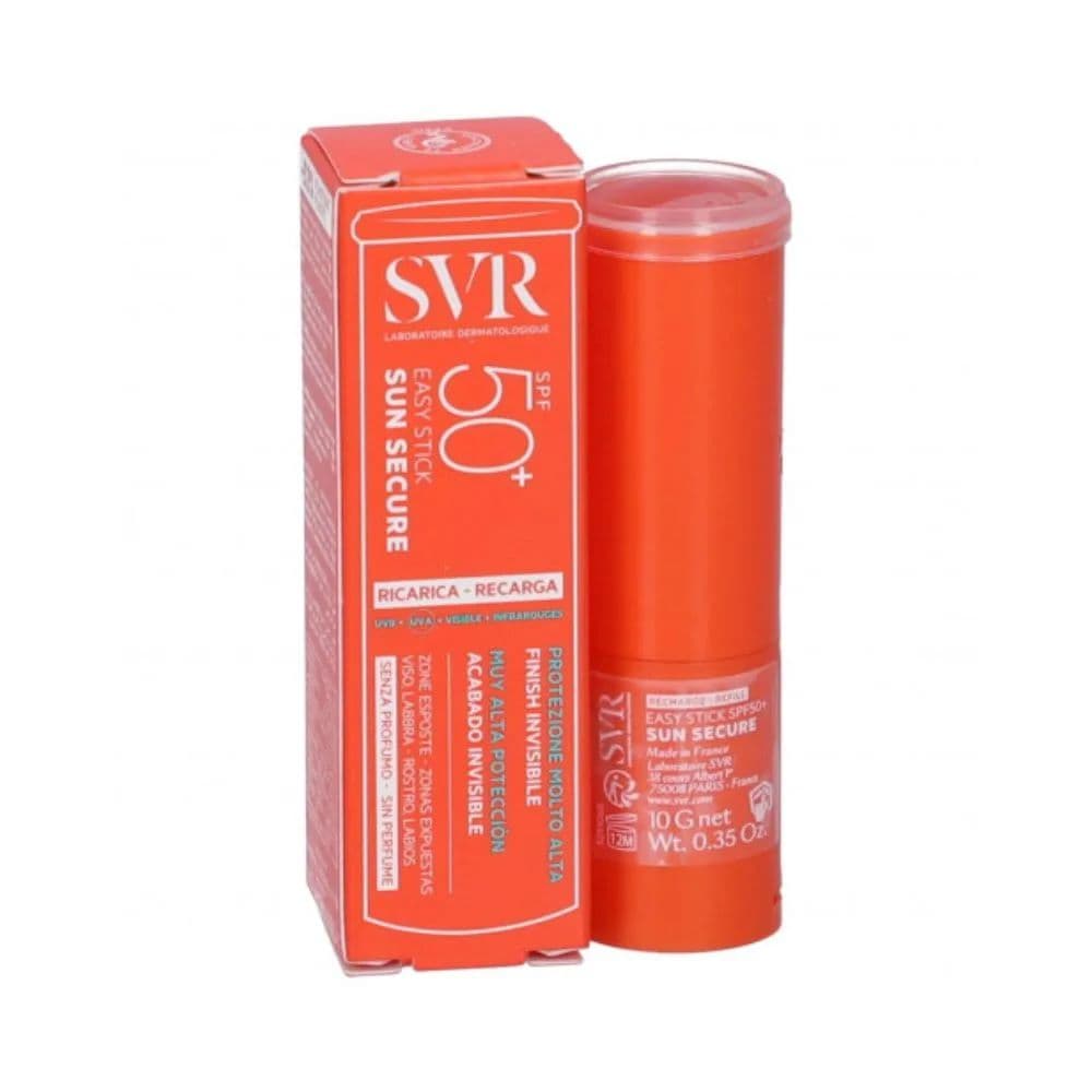SVR Sun Secure Easy Stick SPF50+ Refill - Ricarica Stick solare per viso, labbra e zone sensibili - 10 g
