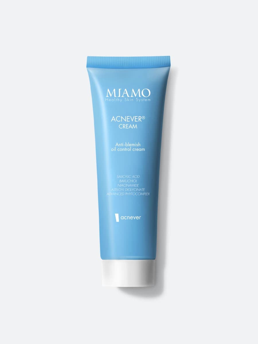Miamo Acnever Cream - Crema sebo normalizzante per pelle grassa a tendenza acneica - 50 ml - Nuova formula
