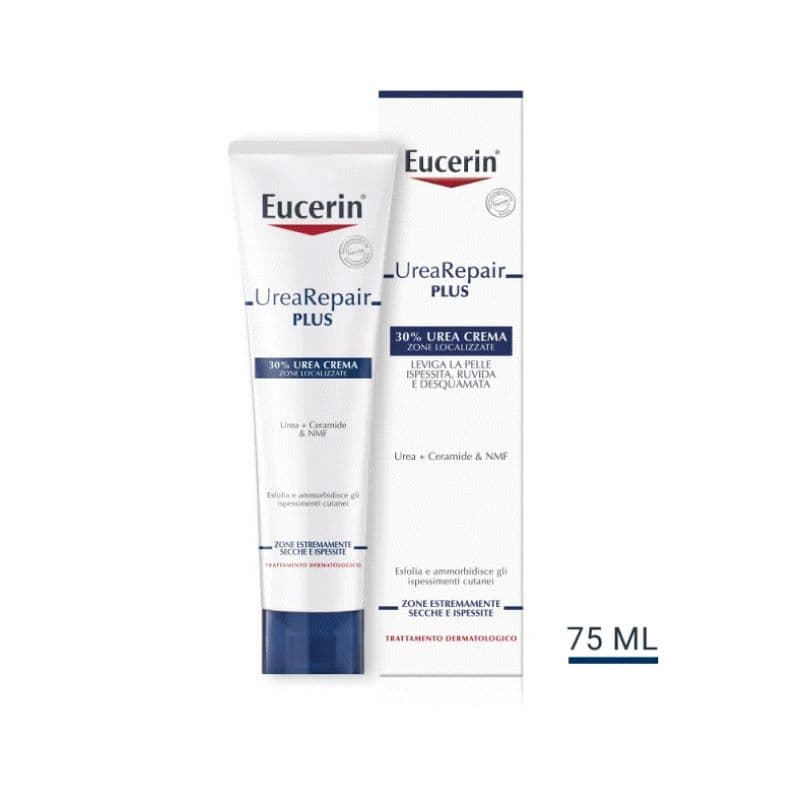 Eucerin UreaRepair Plus 30% Crema - Crema idratante per zone secche e ispessite - 75 ml