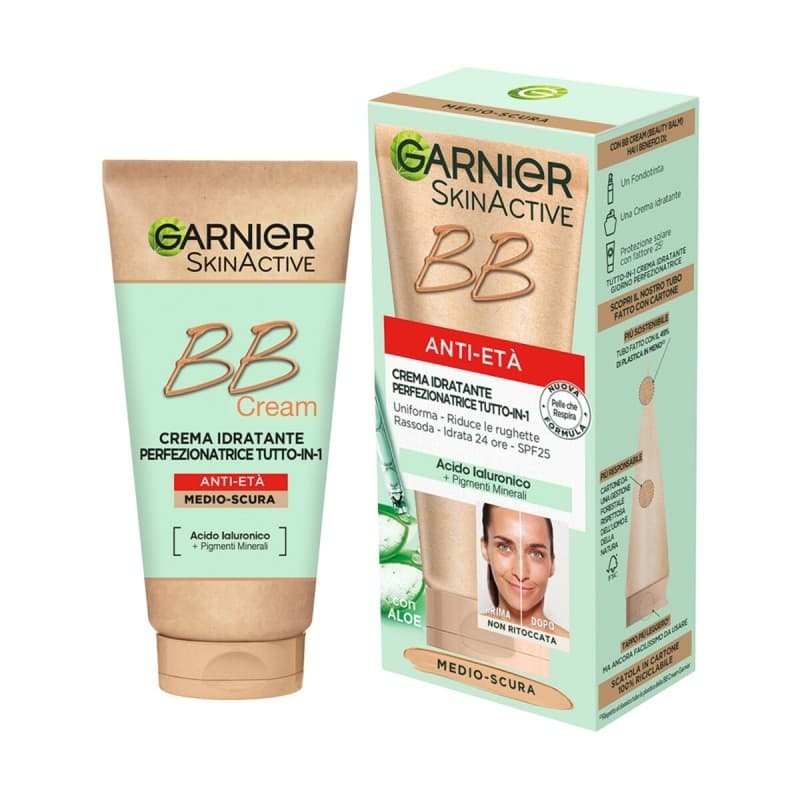 Garnier BB Cream Anti-Età Idratante Perfezionatrice Medio/Scuro 50ml