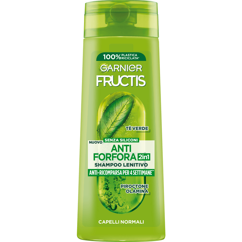 Garnier Fructis Shampoo Antiforfora Lenitivo 2 in 1 per Capelli Normali 250ml