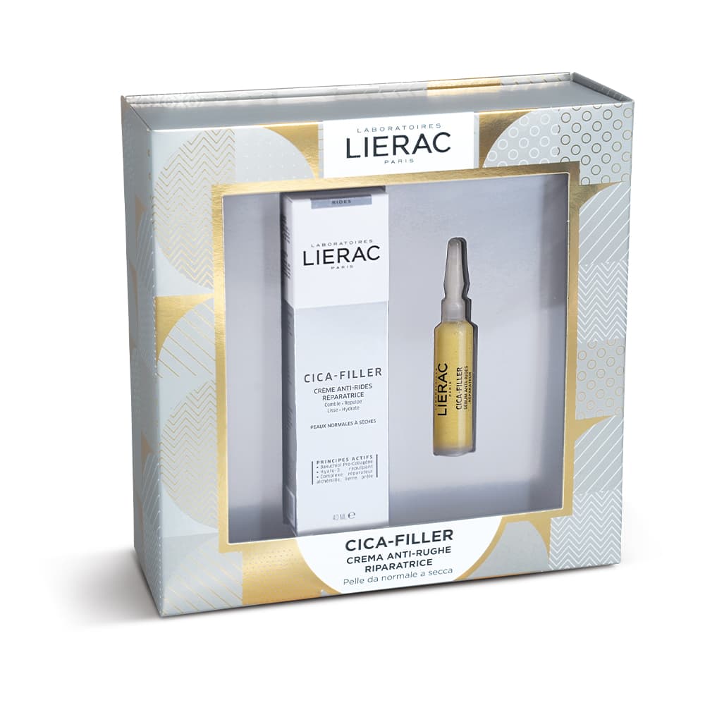 Lierac Cofanetto Cica Filler Crema - Cica-Filler crema antirughe 40 ml + Cica-Filler Siero Anti-rughe 1 fiala