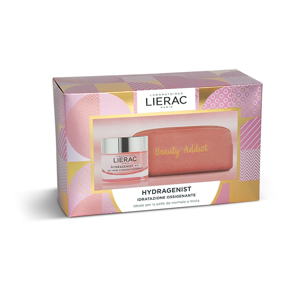 Lierac Cofanetto Hydragenist Mat - Gel crema idratante ossigenante 50 ml + pochette in velluto