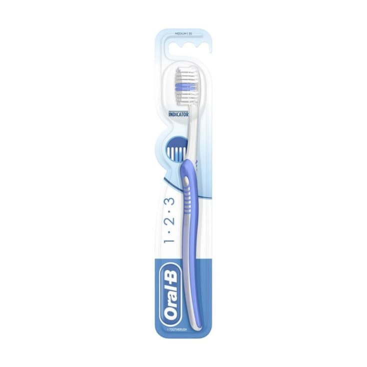 Oral-B 1.2.3 Indicator Spazzolino Manuale Medio con Setole Indicatori