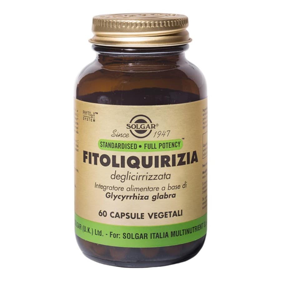 Solgar Fitoliquirizia Deglicerizzata Integratore per Digestione, 60 Capsule