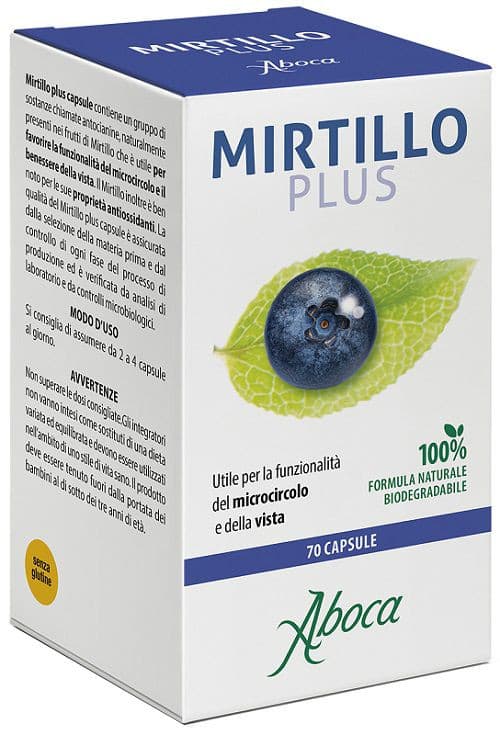 Aboca Mirtillo Plus Integratore per Microcircolo e Vista 70 Capsule