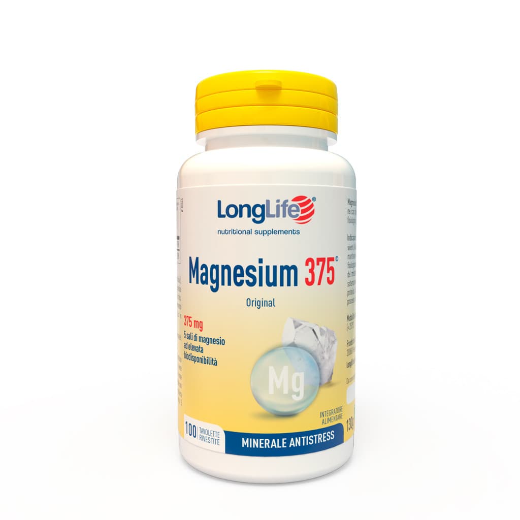 Longlife Magnesium 375 Integratore Alimentare Antistress - 100 Tavolette