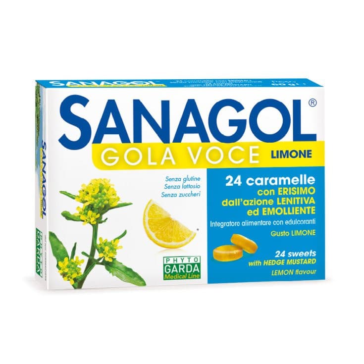 Named Sanagol Gola Voce Limone Caramelle Balsamiche Senza Zucchero 24 Unità