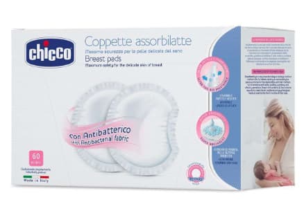 Chicco Coppette Assorbilatte Antibatteriche 60 Pezzi