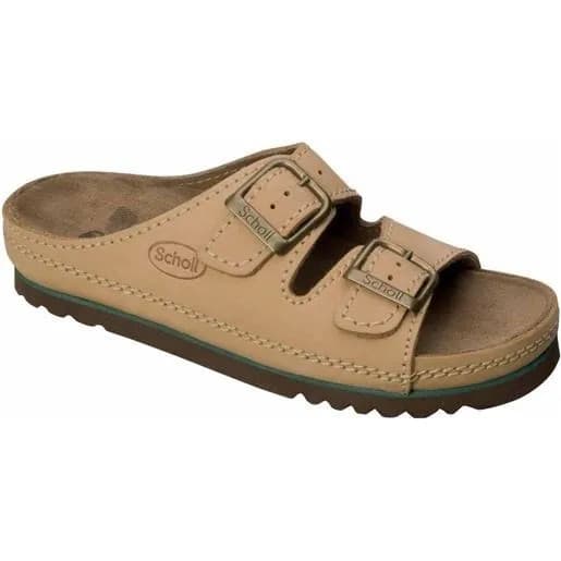 Scholl Air Bag Sandali in Nubuck Cuoio Taglia 37 con Bioprint