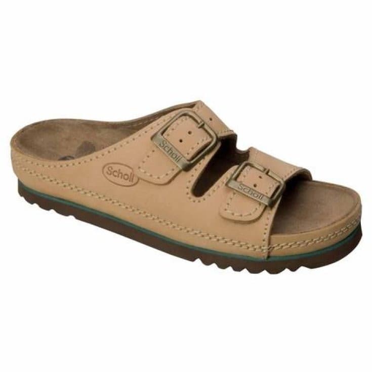 Scholl Air Bag Sandalo in Nubuck Cuoio Bioprint Misura 40