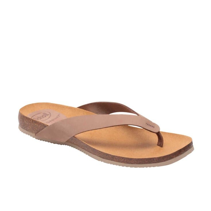 Scholl Rabat Infradito Donna Beige Pelle con Plantare Gelactiv Misura 35-41