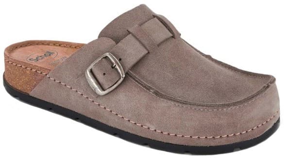 Scholl Grary Sue-W Scarpe Pelle Scamosciata Taupe Biomechanics Taglia 36