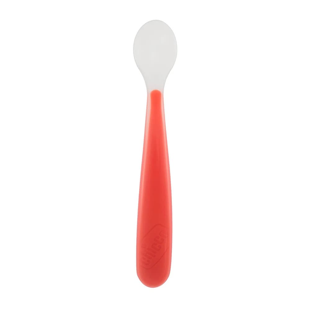 Chicco Cucchiaio Morbido Silicone 6m+ Rosso