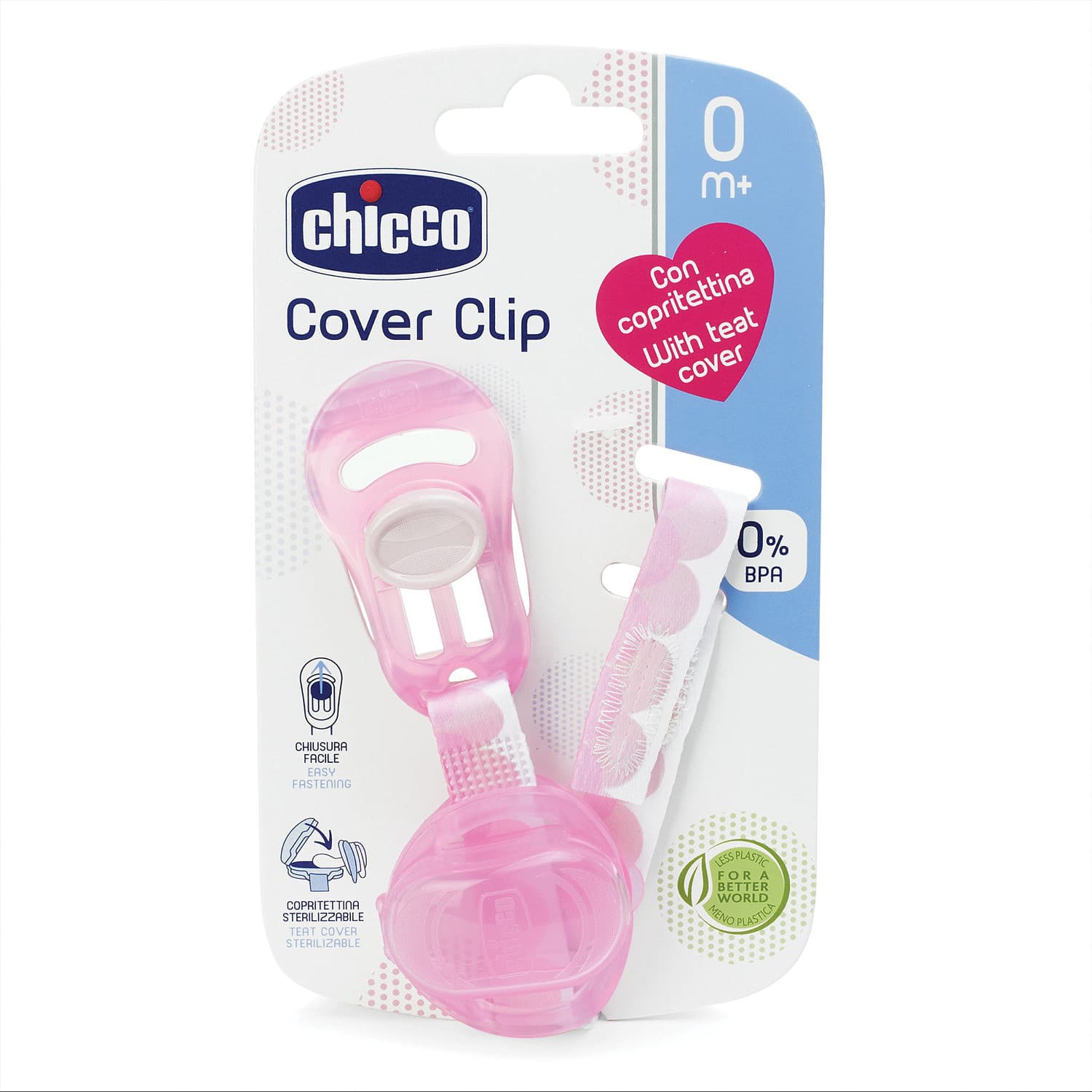 Chicco Clip Salvasucchietto Rosa Porta Ciuccio