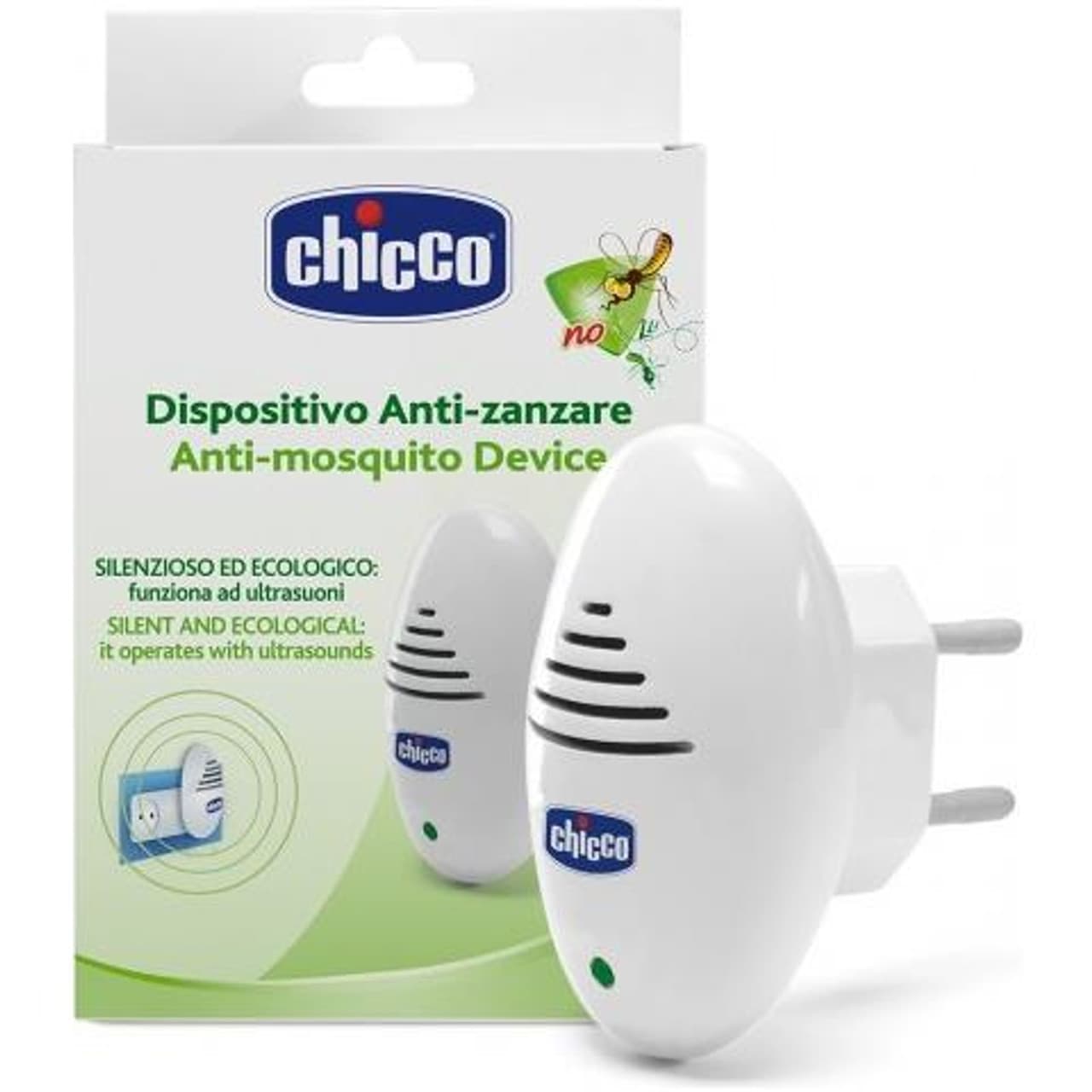 Chicco Anti Zanzare Ultrasuoni Spina, Dispositivo Antizanzare