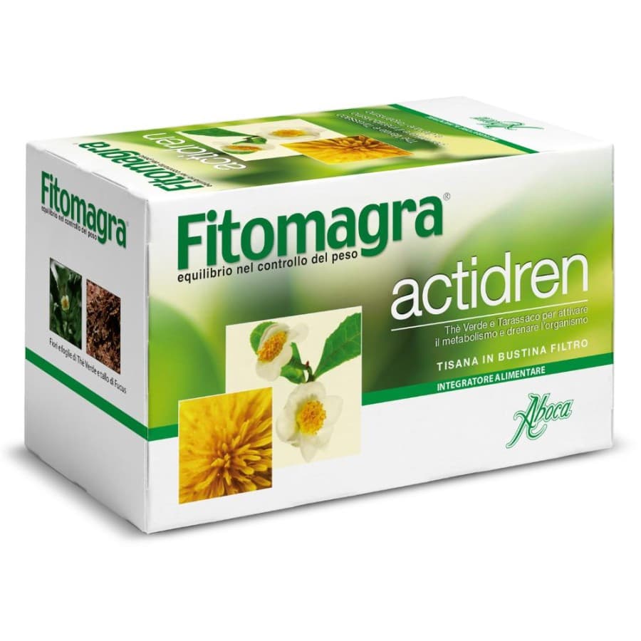 Aboca Fitomagra Actidren Tisana Drenante per Controllo Peso - 20 Bustine