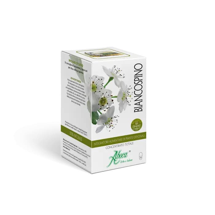 Aboca Biancospino Concentrato Totale Integratore per Funzione Cardiovascolare - 50 Opercoli
