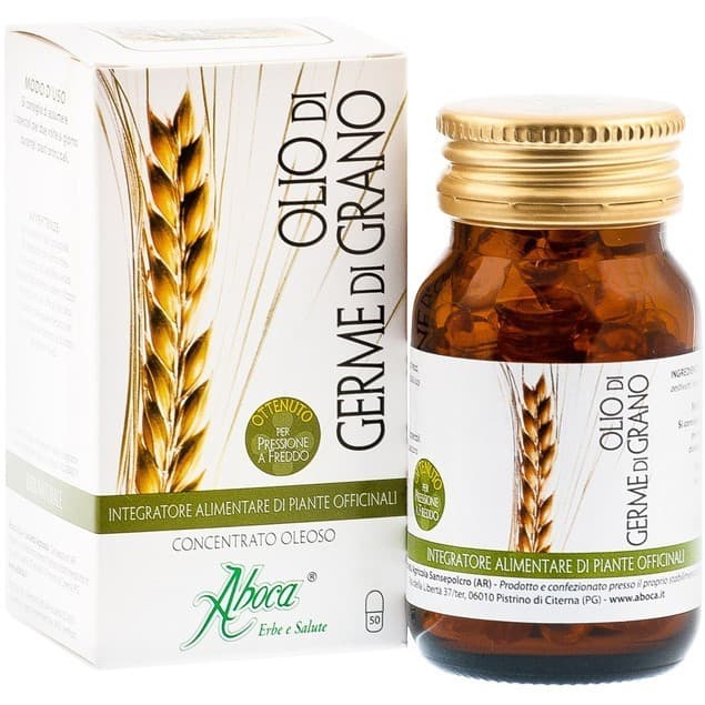Aboca Olio di Germe di Grano Concentrato Oleoso Integratore Benessere Pelle 50 Opercoli
