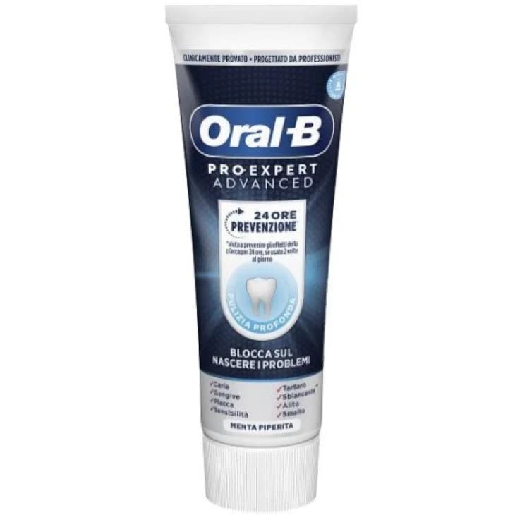 Oral-B Advanced Dentifricio Prevenzione Tartaro con Microgranuli per Igiene Orale 75ml