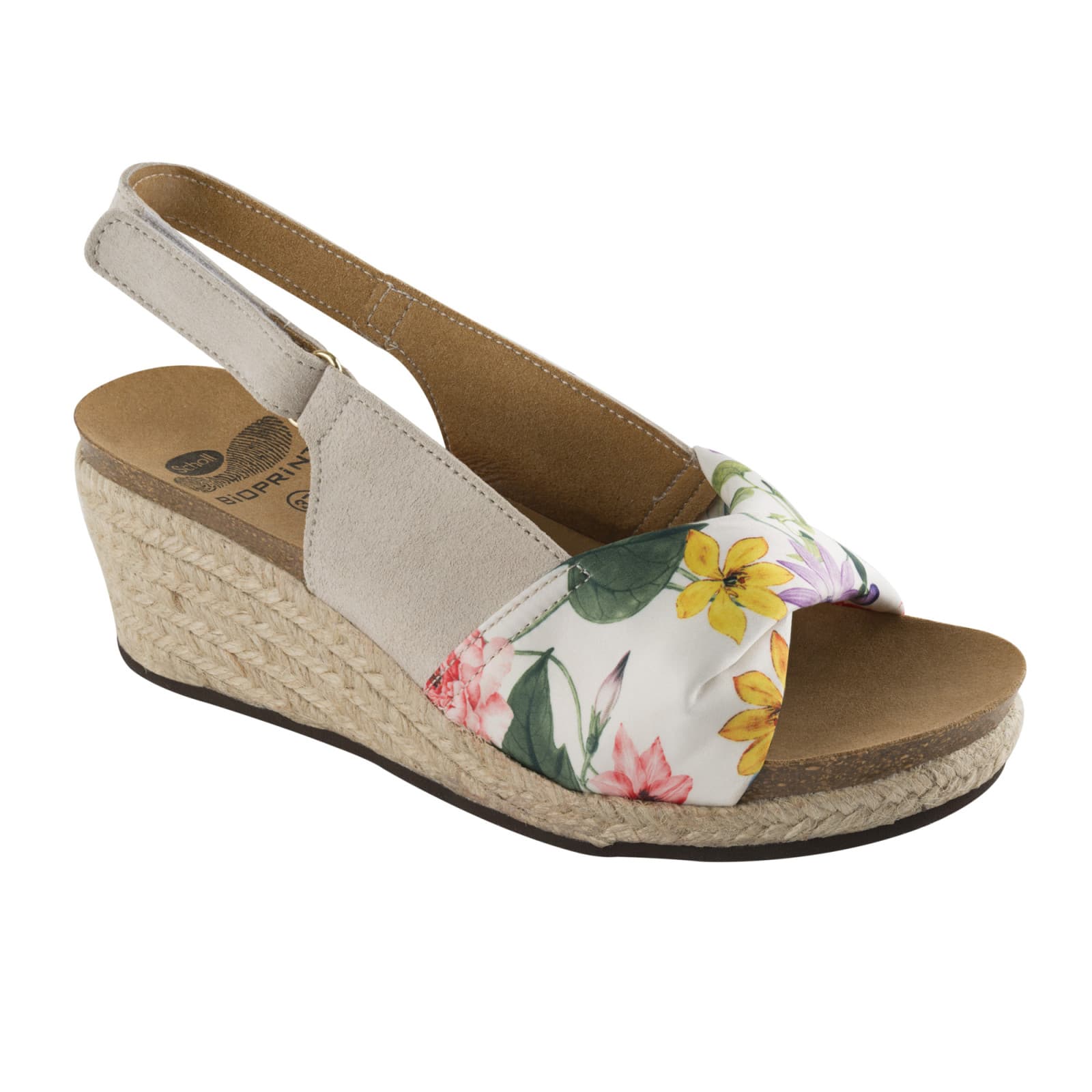 Scholl Mindy Sue Sandali Donna Bone/Flower Fantasy con Bioprint Taglia 40