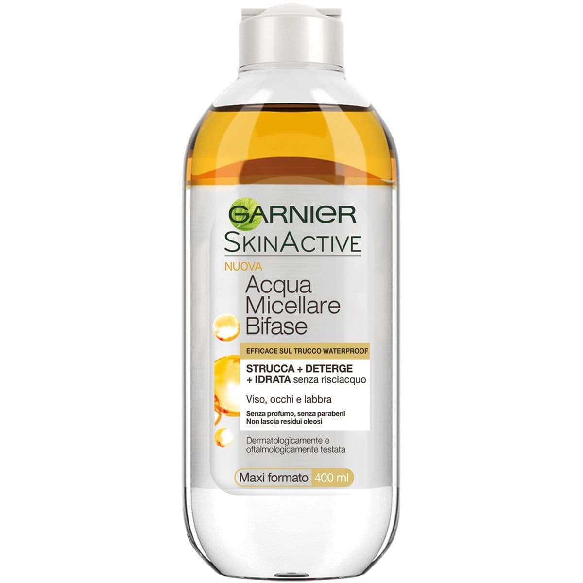 Garnier Acqua Micellare Bifase con Olio Argan Struccante Waterproof 400ml