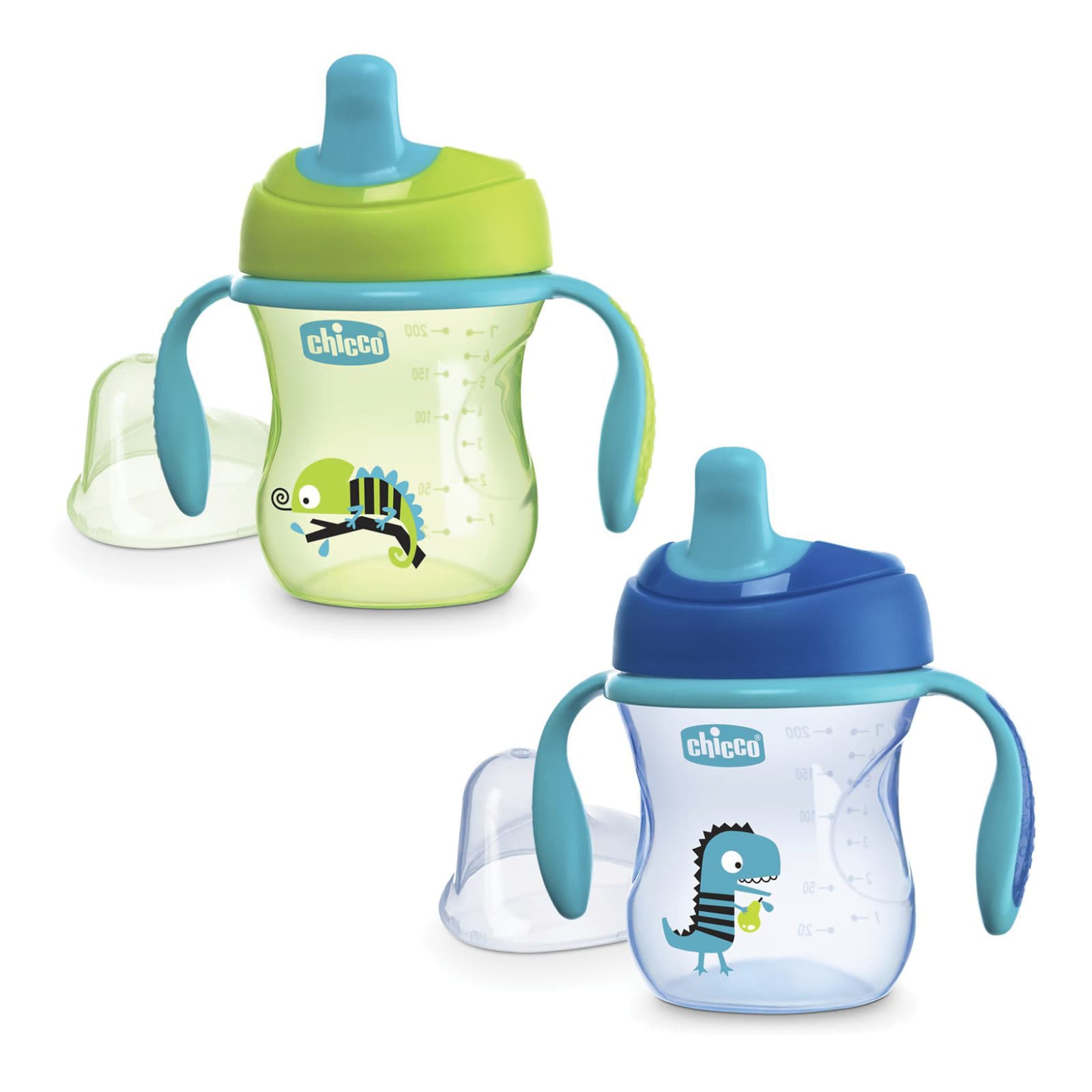 Chicco Tazza Training Azzurra 6+ Mesi con Manici