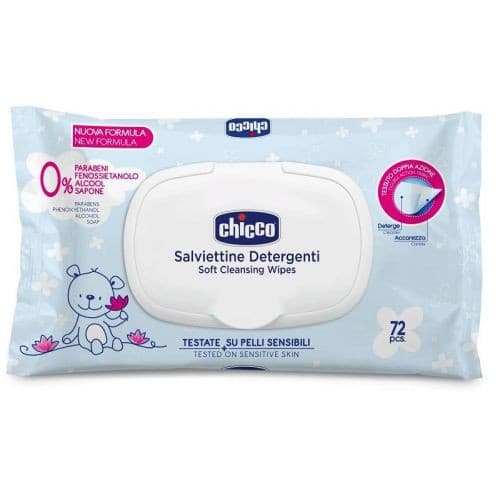 Chicco Salviettine Detergenti per Neonati 72 Pezzi